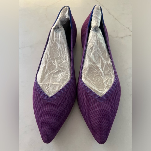 Rothy’s Violet Points Flats Size 8.5 Purple Orchid Lilac HTF Retired - Picture 2 of 10